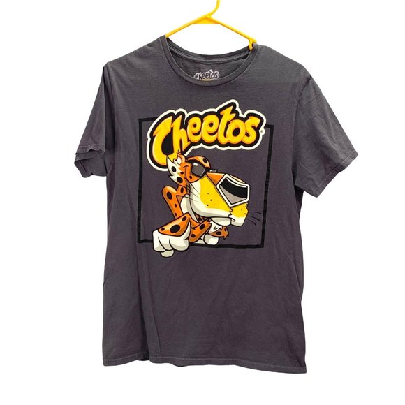 Cheetos T Shirt size M Chester Cheetah Gray Graphic Short Sleeve - Picture 1 of 4